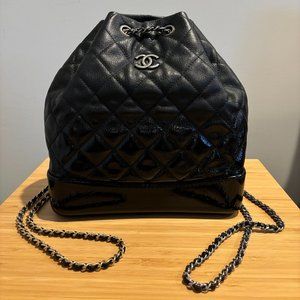 Chanel Gabrielle Medium Backpack Rare Goatskin & Patent Ombre Leather